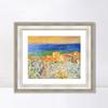 INVIN ART Framed Canvas Art Giclee Print Burgo Marina at Bordighera(1884) by Claude Monet Wall Art Living Room Home Office Decorations(Classic Silver Frame with Mat,20"x24") view 1