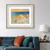 INVIN ART Framed Canvas Art Giclee Print Burgo Marina at Bordighera(1884) by Claude Monet Wall Art Living Room Home Office Decorations(Classic Silver Frame with Mat,20"x24") view 2