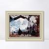 INVIN ART Framed Canvas Art Giclee Print Series#043 by Claude Monet Wall Art Living Room Home Office Decorations(Beige Color Frame with Linen Liner,20"x24") view 1