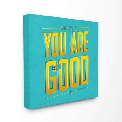 Stupell Industries Be A Be A Good One Inspirational Vintage Comic Book Blue Design Canvas, Multi-Color