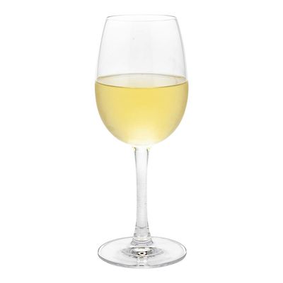 Restaurantware-10.5 Ounce All-Purpose Wine Glasses, Set Of 6 Crystal Stemmed Wine Glasses - For White or Red Wines, Laser-Cut Rim, Fine-Blown Crystal White Glass, Dishwashable Stemware
