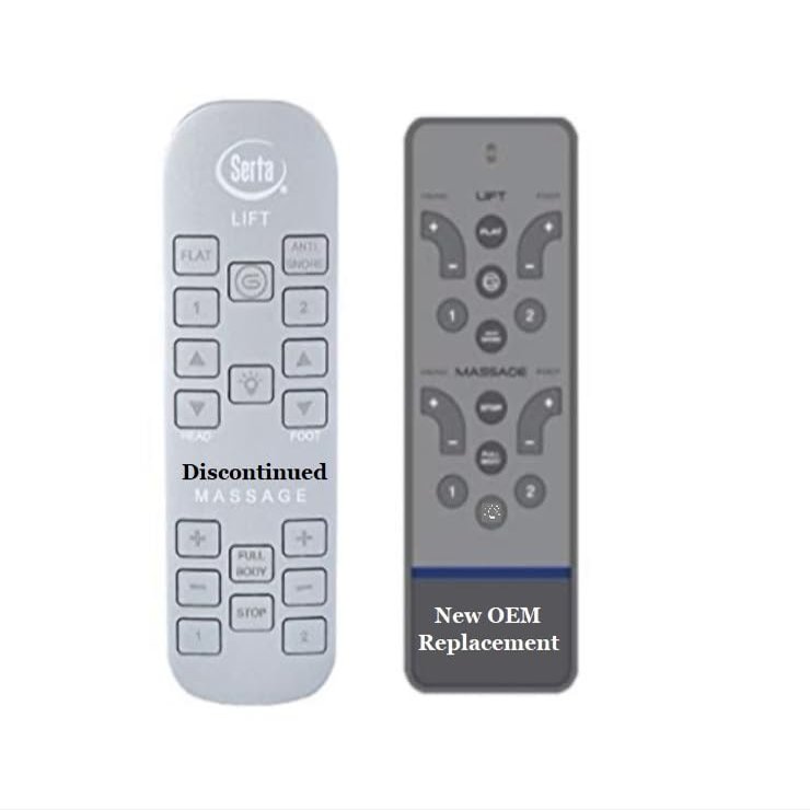 RC-WM-E02 Replacement Remote Compatible with Serta Siganture Adjustable Beds (New Grey Version- See Pics)