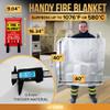 JJ CARE Fire Blanket 8 Pack with Hooks and Gloves, 40" x 40" Flame Retardant Emergency Safety Cover for Home, Kitchen, Grill, Car, Office, Camping, High Heat Resistant view 3