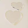 Clear Blank Heart Acrylic Place Card for Weddings,Guest Names Escort Cards,PMMA Tile Place Cards,Dining Seating Chart Place Cards for Birthday Parties, Table Place Cards (3") view 3