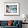INVIN ART Framed Canvas Art Giclee Print Fecamp, by the Sea (1881) by Claude Monet Wall Art Living Room Home Office Decorations(Classic Silver Frame with Mat,20"x24") view 2