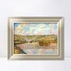 INVIN ART Framed Canvas Art Giclee Print Late Afrternoon, Vetheuil, 1880 by Claude Monet Wall Art Living Room Home Office Decorations(European Style Silver Frame,20"x24") view 1