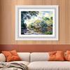 INVIN ART Framed Canvas Art Giclee Print Section of the Seine, near Giverny (1885) by Claude Monet Wall Art Living Room Home Office Decorations(Modern Simple White Frame with Mat,20"x24") view 2