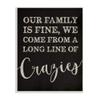Stupell Industries Family of Crazies Funny Wood Texture Word Black Design Wall Plaque, Multi-Color view 1
