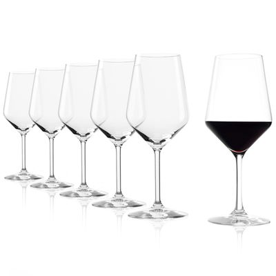 Stlzle Lausitz Red Wine Glasses Revolution Set of 6, 16 1/2 oz  Premium Crystal Glasses for Red Wine  Elegant Goblets for Maximum Aroma  Dishwasher & Shock Resistant