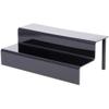 Plymor Black Acrylic 2-Step Display Stairs, 6.25" H x 18" W x 10.5" D view 1