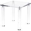 Plymor Clear Acrylic Square 4-Leg Display Riser, 6" H x 6" W x 6" D view 1