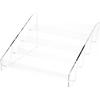 Plymor Clear Acrylic Tilted-Back Flanged Display Stairs, 6.75" H x 12.5" W x 11.5" D view 1