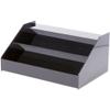 Plymor Black Acrylic 3-Step Open Front Display Stairs, 9.25" H x 14.25" W x 6.5" D view 1