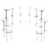 Plymor Clear Acrylic Oval 12-Platform Multi-Item Display Riser, 14.75" H x 55" W view 1