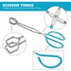10-Inch Stainless Steel Scissor Tongs, MSY BIGSUNNY Kitchen Food Tongs with Non-slip, Comfort-Grip Handle, Heavy Duty Cooking Tongs - 2 Pack, (Blue) view 2
