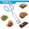 10-Inch Stainless Steel Scissor Tongs, MSY BIGSUNNY Kitchen Food Tongs with Non-slip, Comfort-Grip Handle, Heavy Duty Cooking Tongs - 2 Pack, (Blue) view 3