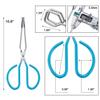 10-Inch Stainless Steel Scissor Tongs, MSY BIGSUNNY Kitchen Food Tongs with Non-slip, Comfort-Grip Handle, Heavy Duty Cooking Tongs - 2 Pack, (Blue) view 4