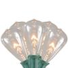 Northlight Edison Glass Indoor Outdoor Patio Light Set - Clear - 9' Green Wire - 10ct view 1