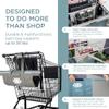 Lotus Earth Tone Trolley Reusable Shopping Bags (4-Pack)  Detachable & Reusable Grocery Bags Foldable with Insulated Grocery Bag & Egg/Wine Holder  Washable Shopping Tote to Save Time & Easy Storage view 3