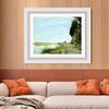 INVIN ART Framed Canvas Art Giclee Print The Promenade at Argenteuil (1872) by Claude Monet Wall Art Living Room Home Office Decorations(Modern Simple White Frame with Mat,20"x24") view 2