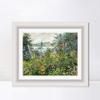 INVIN ART Framed Canvas Art Giclee Print Flowers at Vetheuil, 1880 by Claude Monet Wall Art Living Room Home Office Decorations(Modern Simple White Frame with Mat,20"x24") view 1