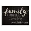 Stupell Industries 'Family Crazy Loud Love Inspirational Word Black Design', Wall Plaque Art, 15 x 10 Inches, Easy to Hang and Sturdy, Made in USA, by Lil' Rue view 1