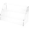 Plymor Clear Acrylic 3-Step Open Front Display Stairs, 11" H x 18.5" W x 7.75" D view 1