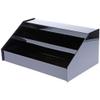 Plymor Black Acrylic 3-Step Open Front Display Stairs, 11" H x 18.5" W x 7.75" D view 1