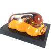 Amore Jewell Contented Pig with Base Fengshui Decoration Ornament Gift for Home & Office (Liuli Crystal Glass) view 2