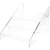 Plymor Clear Acrylic Tilted-Back Flanged Display Stairs, 10.5" H x 12.5" W x 16.75" D view 1