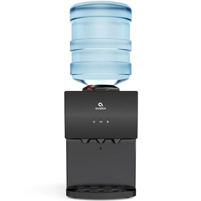 Avalon A11BLK 3 Temperature Top Loading Countertop Water Cooler Dispenser with Child Safety Lock. UL-Black Stainless Steel