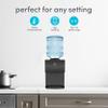 Avalon A11BLK 3 Temperature Top Loading Countertop Water Cooler Dispenser with Child Safety Lock. UL-Black Stainless Steel view 3