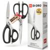 DI ORO Heavy Duty Kitchen Shears - All Purpose - Sharp Scissors for Food, Meat, & Herbs - Stainless Steel Kitchen Shears Heavy Duty & Dishwasher Safe - Bone Cutting Scissors view 1