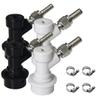 Ball Lock Keg Disconnect Set - LUCKEG Brand Ball Lock MFL Disconnects with Stainless Steel Swivel Nuts and Worm Clamp 2 Pairs view 1