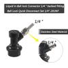 Ball Lock Keg Disconnect Set - LUCKEG Brand Ball Lock MFL Disconnects with Stainless Steel Swivel Nuts and Worm Clamp 2 Pairs view 2