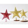 LIOOBO Five-Pointed Star Christmas Tree Top Star Glitter Christmas Tree Topper Decorations with Paillette Red view 2