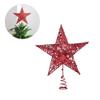 LIOOBO Five-Pointed Star Christmas Tree Top Star Glitter Christmas Tree Topper Decorations with Paillette Red view 4