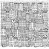 Ambesonne Amsterdam Shower Curtain, Monochrome Style Cartoon Drawing of Historic Houses Clutter City Town, Cloth Fabric Bathroom Decor Set with Hooks, 69" W x 84" L, Charcoal White view 2