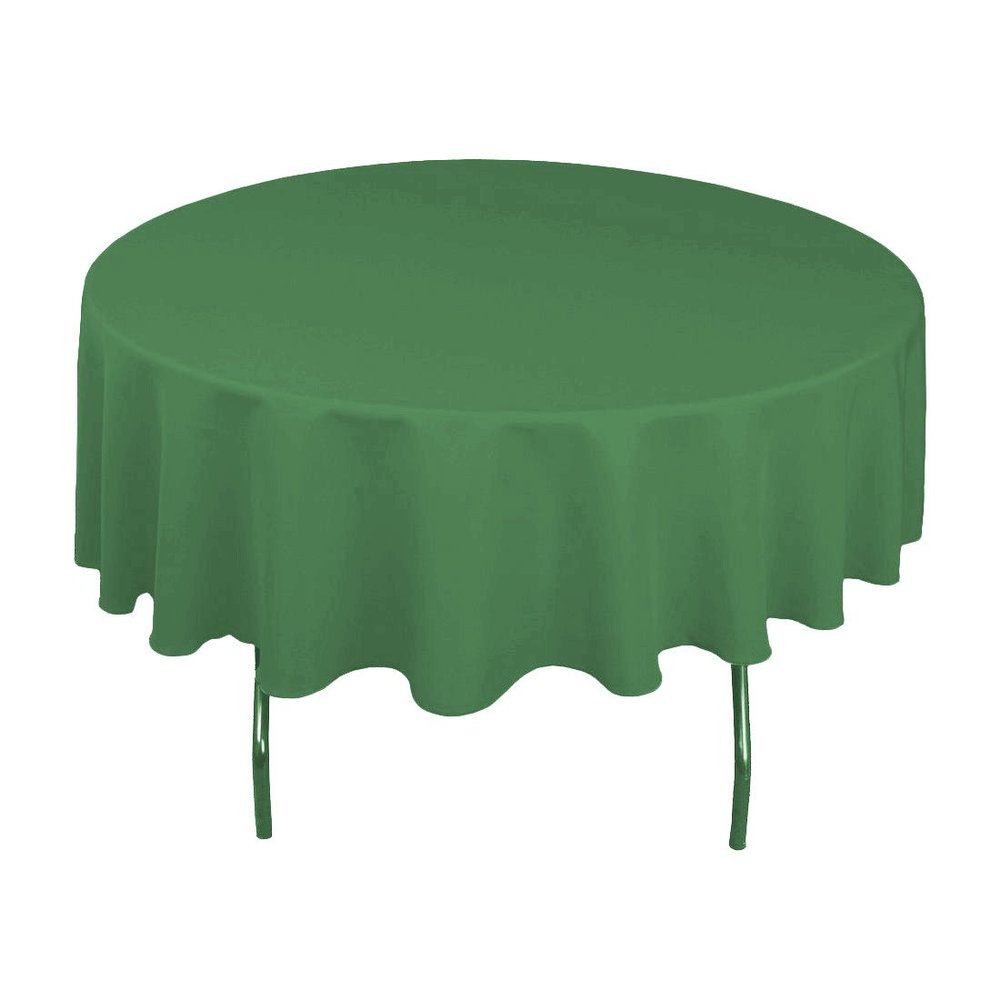 BROWARD LINENS Tablecloth Polyester Round 72 Inch (Kelly Green)