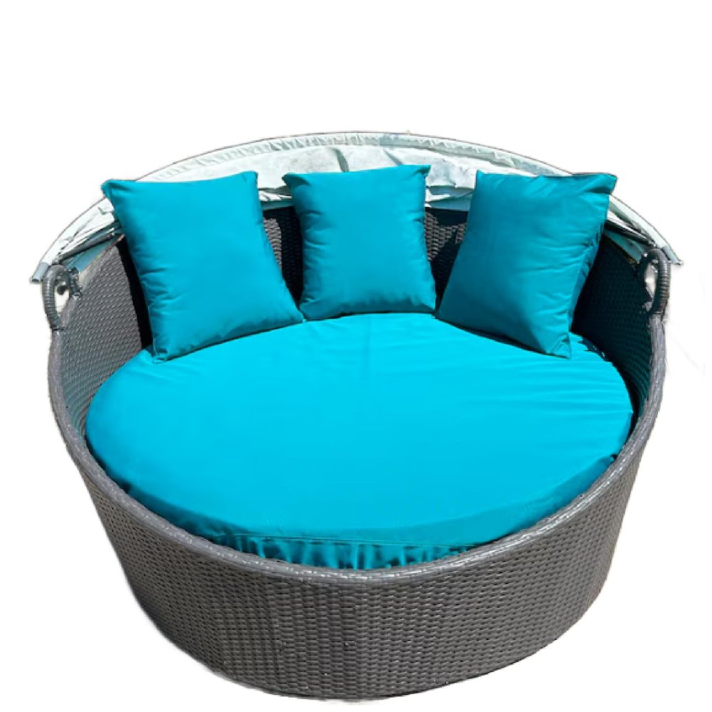 Britta Leigh Designs Outdoor Replacement Daybed Cover - with Drawstring - Sunbrella Canvas Fabric - Customizable Sizes - Foam Insert not Included