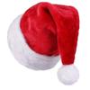 Extra Thicken Red and White Plush Santa Hat-Christmas Classic Hat for Child (Red view 1