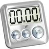 Elegant Digital Kitchen Timer Stainless Steel - Silver - Strong Magnetic Back - Kickstand - Loud Alarm - Large Display - Auto Memory - Auto Shut-Off - Model eT-26 (Silver 6-Pack) by eTradewinds view 2