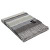 Alpaca Merino Wool Blanket Throw Warm and Soft Multicolor Striped Design Peru (Gray/Steel Blue/Light Green) view 1