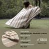 Alpaca Merino Wool Blanket Throw Warm and Soft Multicolor Striped Design Peru (Gray/Steel Blue/Light Green) view 4