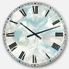 Designart Pale Blue Shade III Wall Art Design Nautical & Coastal Circle Wall Decorative Clock - Home Decorations for Home, Living Room, Bedroom, Office Decoration Round Metal Wall Clock view 1