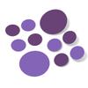 Purple/Lavender Vinyl Wall Stickers - 2 & 4 inch Circles (60 Decals) view 1