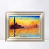 INVIN ART Framed Canvas Art Giclee Print San Giorgio Maggiore at Dusk by Claude Monet Wall Art Living Room Home Office Decorations(European Style Silver Frame,20"x24") view 1