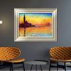INVIN ART Framed Canvas Art Giclee Print San Giorgio Maggiore at Dusk by Claude Monet Wall Art Living Room Home Office Decorations(European Style Silver Frame,20"x24") view 2