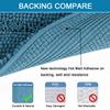 H.VERSAILTEX Bathroom Rugs Bath Rug Set 2 Piece Bathroom Contour Rug Toilet Mat Sets Non Slip Contour Bath Rug Ultra Thick Water Absorbent Striped Bath Mats(20" x 32" Plus 20" x 20" U, Turquoise Blue) view 3