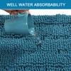 H.VERSAILTEX Bathroom Rugs Bath Rug Set 2 Piece Bathroom Contour Rug Toilet Mat Sets Non Slip Contour Bath Rug Ultra Thick Water Absorbent Striped Bath Mats(20" x 32" Plus 20" x 20" U, Turquoise Blue) view 4